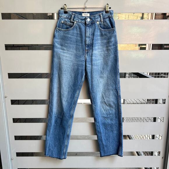 Sandro High Rise Straight Leg Medium Wash Jeans Size FR36 - Picture 3 of 8
